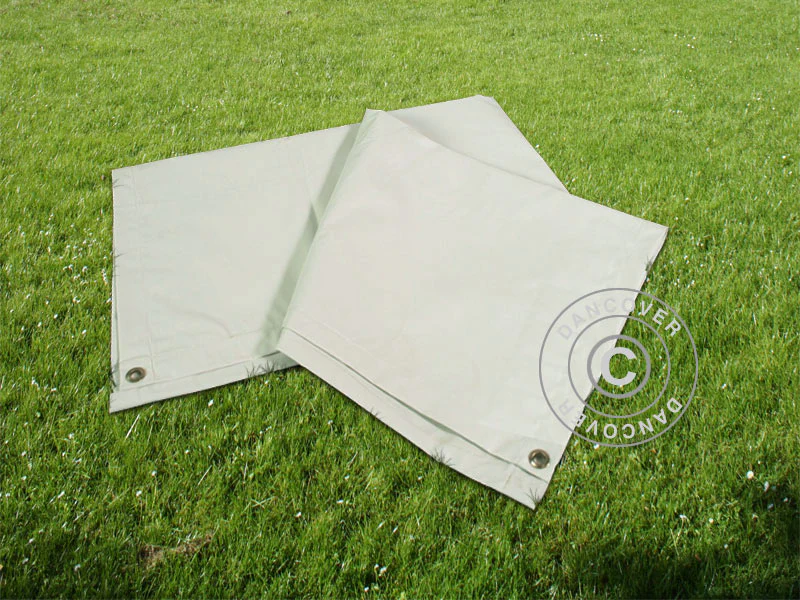 Presenning, garagetält golvtäck 2,6x6,1m PVC, Grå - Image 3