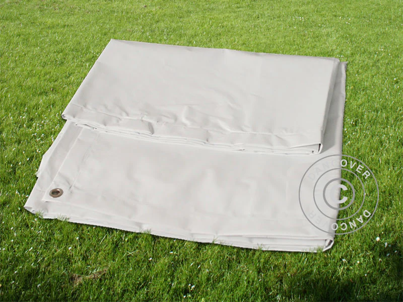 Presenning, garagetält golvtäck 2,8x5,2m PVC, Grå - Image 3