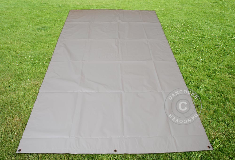Presenning, garagetält golvtäck 3,76x7,2m PVC, Grå