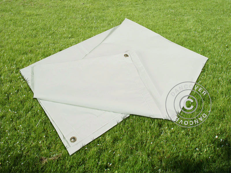 Presenning, markskydd 4,5x8,5m PVC, Grå - Image 3