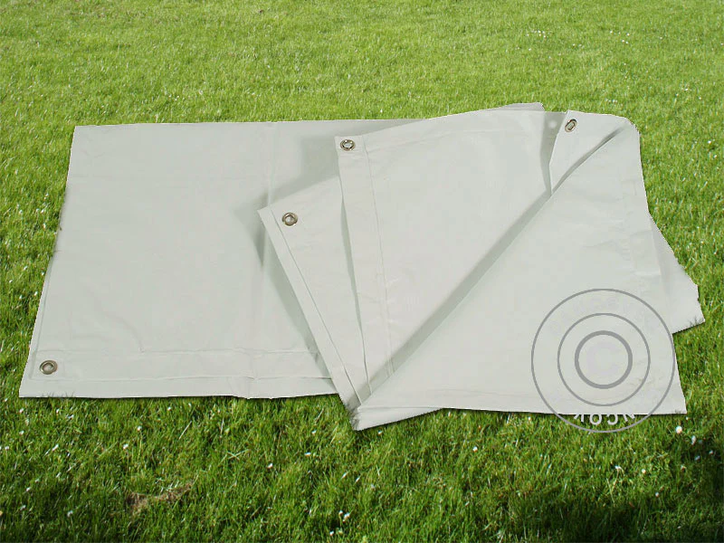Presenning, markskydd 5,5x8,5m PVC, Grå - Image 4