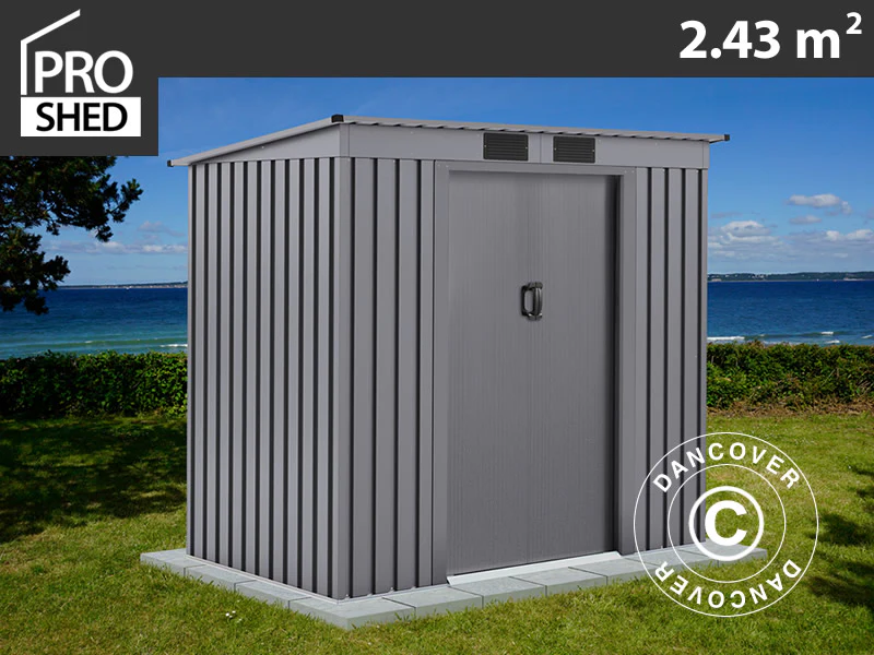 Redskapsbod, 2,01x1,21x1,76m, 2,43m², ProShed®, Aluminium Grå