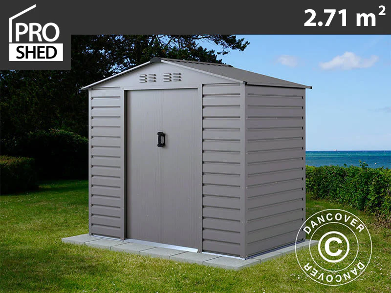 Redskapsbod 2,13x1,27x1,90m, 2,71m², ProShed®, Aluminium Grå