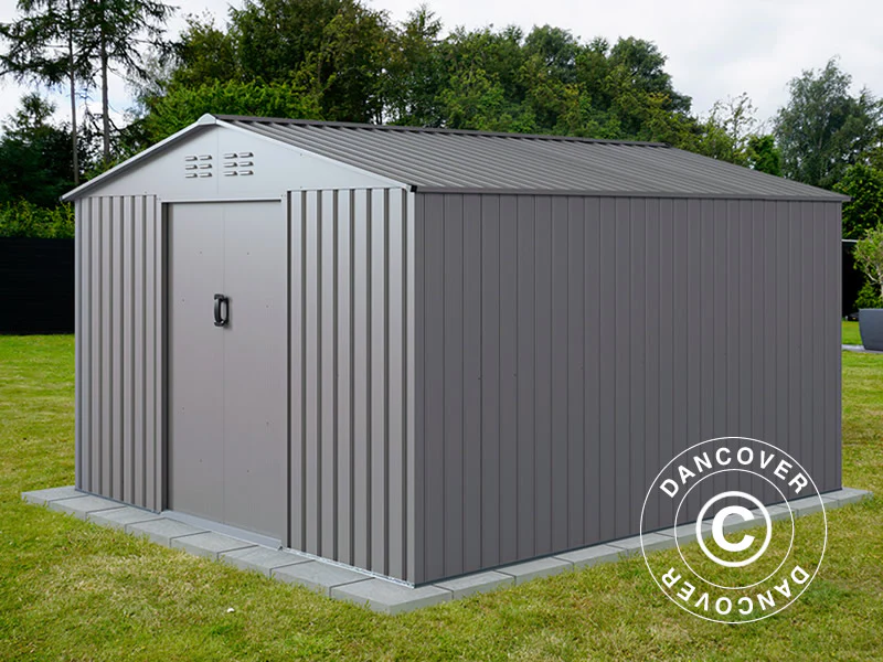 Redskapsbod 2,77x3,19x1,92m, 8,84m², ProShed®, Aluminium Grå - Image 2