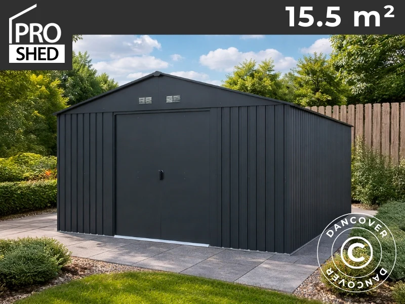 Redskapsbod 3,43x4,52x2,23m, 15,5m², ProShed®, Antracit