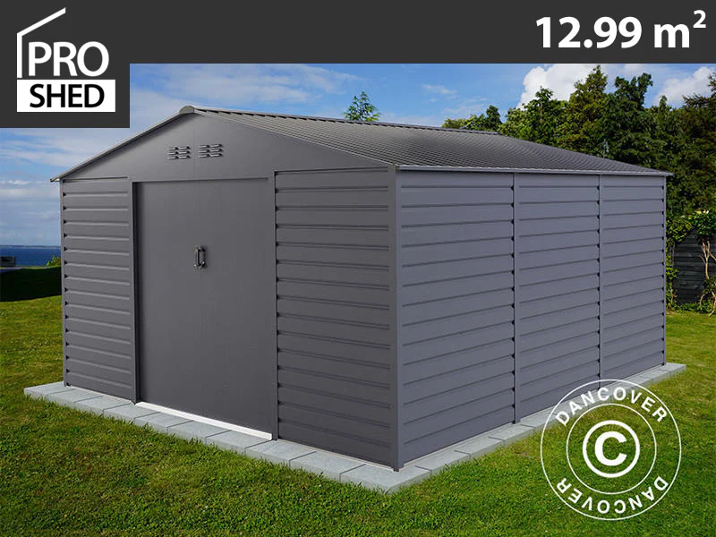 Redskapsbod 3,4x3,82x2,05m, 12,99m², ProShed®, Antracit