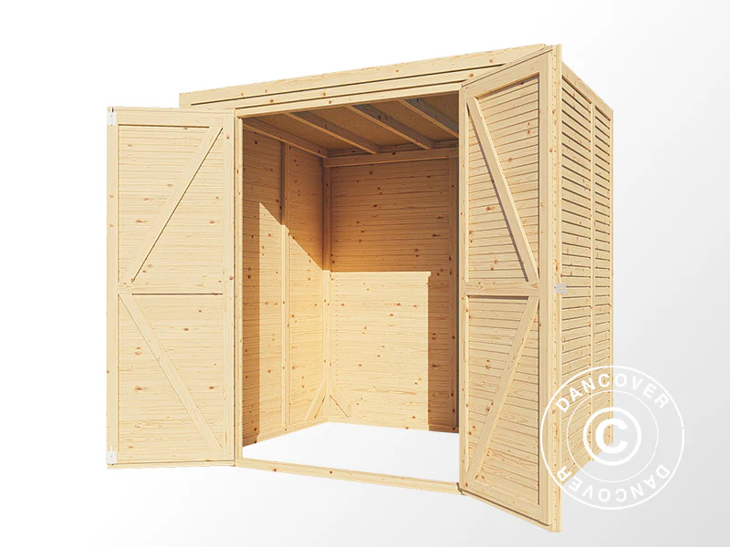Redskapsbod, Bertilo Cubico 2, 2,07x1,57x2,08m, 3,2m², Naturlig - Image 4