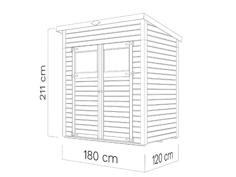 Redskapsbod i trä, Bertilo Amrum 1, 1,8x1,2x2,11m, 2,16m² - Image 5