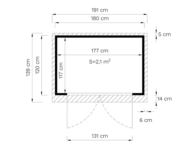 Redskapsbod i trä, Bertilo Amrum 1, 1,8x1,2x2,11m, 2,16m² - Image 6