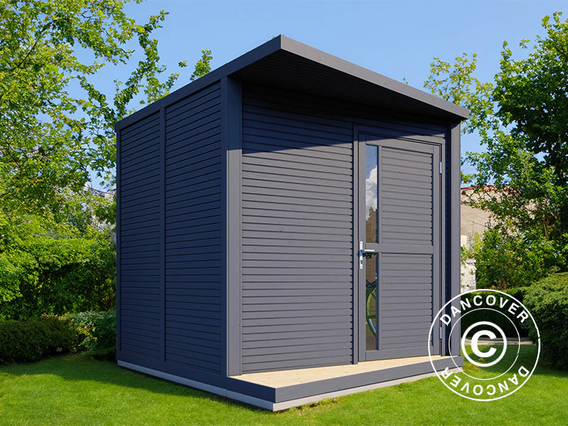 Redskapsbod i trä, Bertilo Concept, 2,34x2,97x2,27m, 7m², Antracit - Image 2