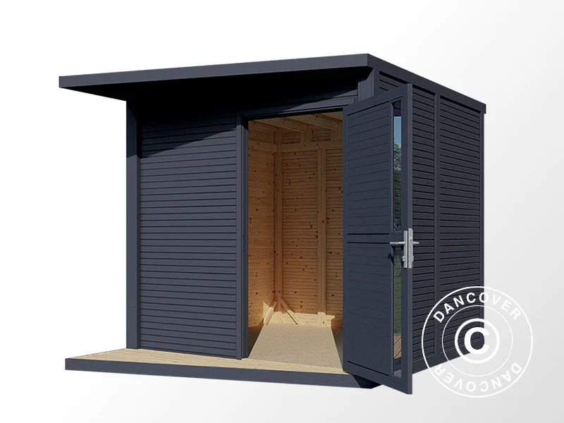 Redskapsbod i trä, Bertilo Concept, 2,34x2,97x2,27m, 7m², Antracit - Image 4