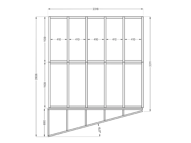 Redskapsbod i trä, Bertilo Concept, 2,34x2,97x2,27m, 7m², Naturlig - Image 8