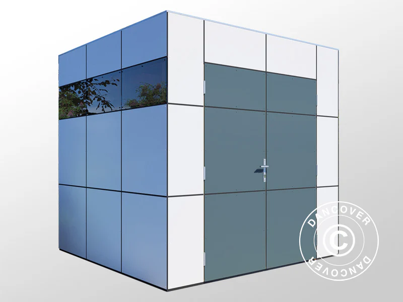 Redskapsbod i trä, Bertilo HPL 1, 2,3x2,28x2,3m, 5,24m², Antracit/Vit - Image 10