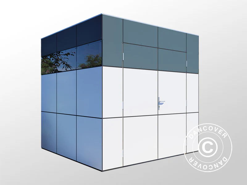 Redskapsbod i trä, Bertilo HPL 1, 2,3x2,28x2,3m, 5,24m², Antracit/Vit - Image 12