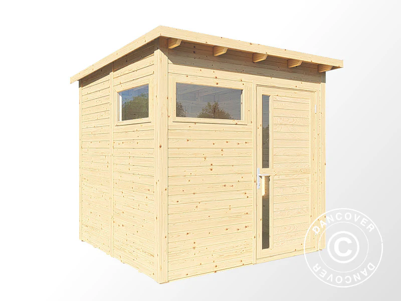 Redskapsbod i trä Bertilo Pentus 2, 2,26x2,34x2,33m, 5,1m², Natur - Image 3