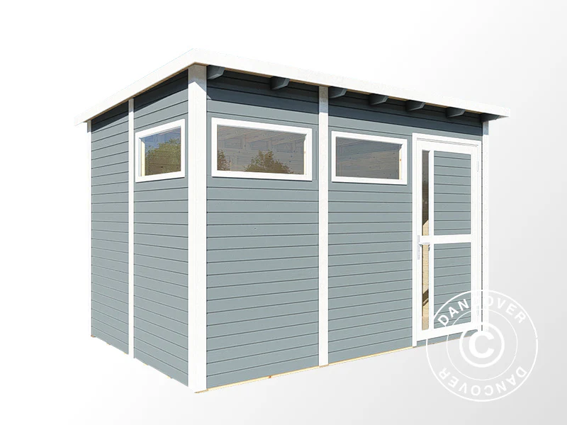 Redskapsbod i trä, Bertilo Pentus 3, 3,37x2,34x2,33m, 7,65m², Grå - Image 3