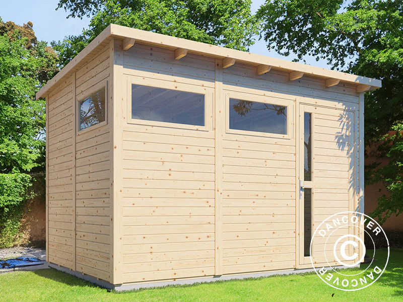 Redskapsbod i trä, Bertilo Pentus 3, 3,37x2,34x2,33m, 7,65m², Natur
