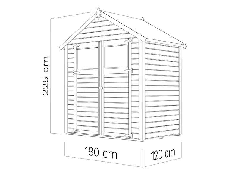 Redskapsbod i trä, Bertilo Sylt 1, 1,8x1,2x2,25m, 2,16m² - Image 6