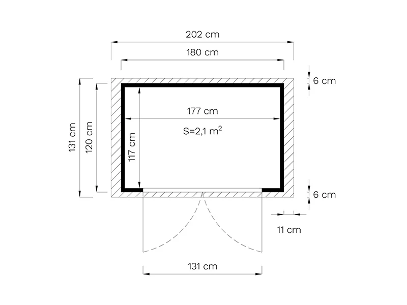 Redskapsbod i trä, Bertilo Sylt 1, 1,8x1,2x2,25m, 2,16m² - Image 7