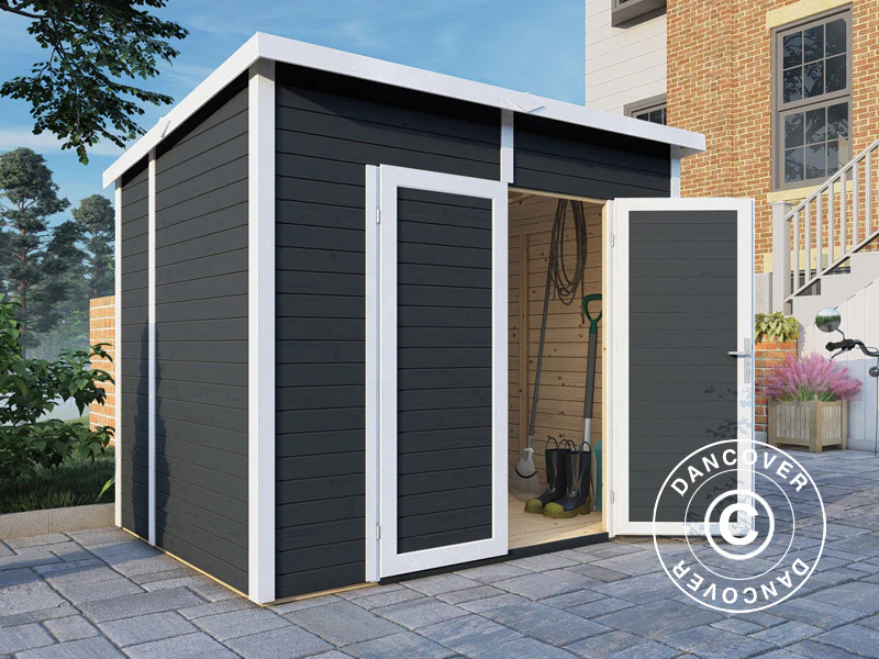 Redskapsbod i trä, Bertilo Timmo 4, 2,39x1,81x2,1m, 4,32m², Anthracite