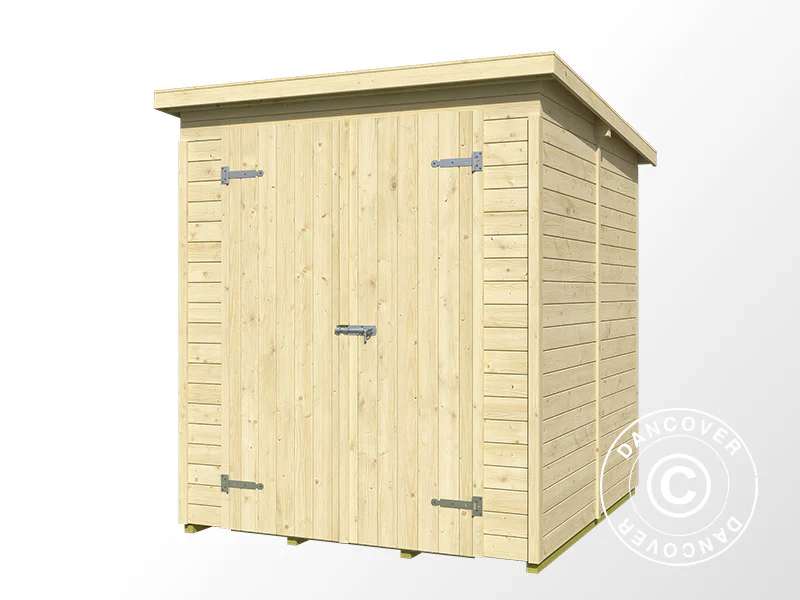 Redskapsbod i trä Ivalo 1,7x1,76x1,99m, 13mm, 2,99m², Natur - Image 3
