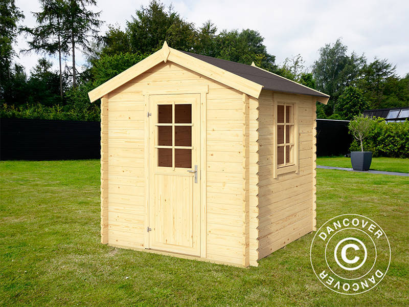 Redskapsbod i trä Lyon 2x2x2,34m, 28mm, 3,78m², Naturlig - Image 3