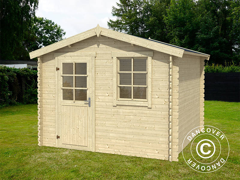 Redskapsbod i trä Marseille 2,75x1,75x2,34m, 28mm, 4,56m², Naturlig - Image 2