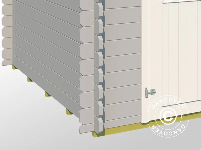 Redskapsbod i trä Narva 3,8x2,5x2,39m, 28mm, 9,3m², Ljusgrå - Image 7