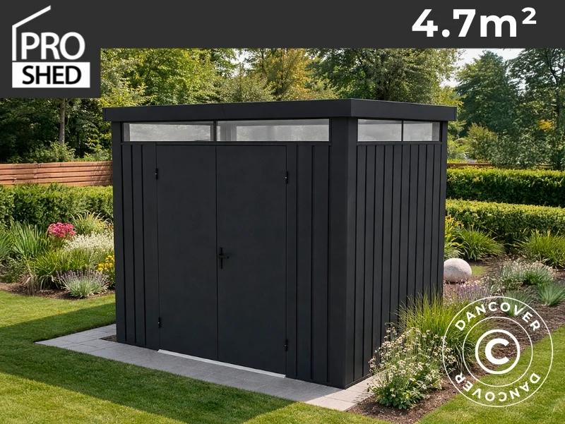 Redskapsbod m/takfönster, 2,5x1,89x2,27m, 4,7m2, ProShed®, Antracit