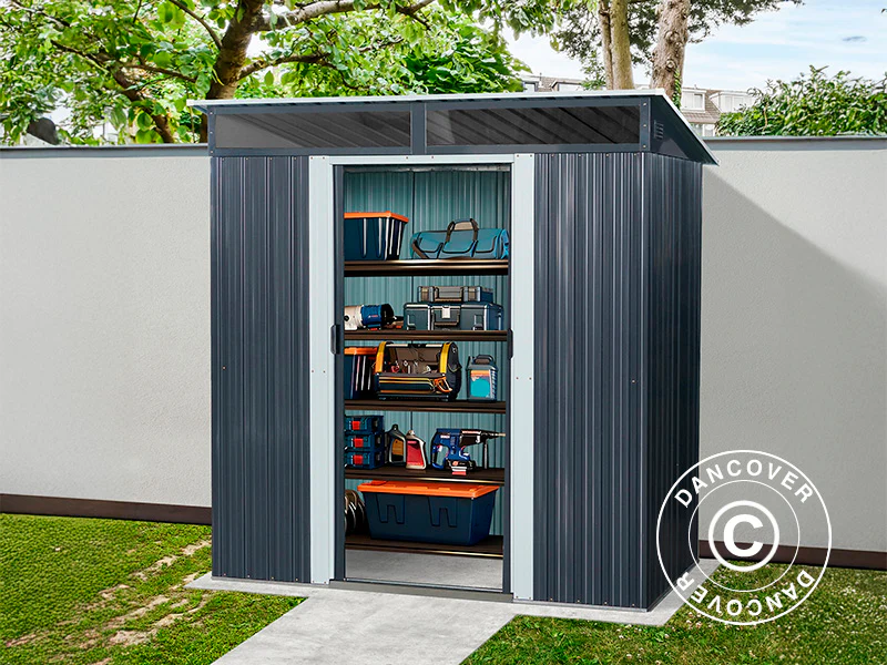 Redskapsbod med takfönster 1,95x1,21x1,96m, 2,35m², ProShed®, Antracit/Vit - Image 3