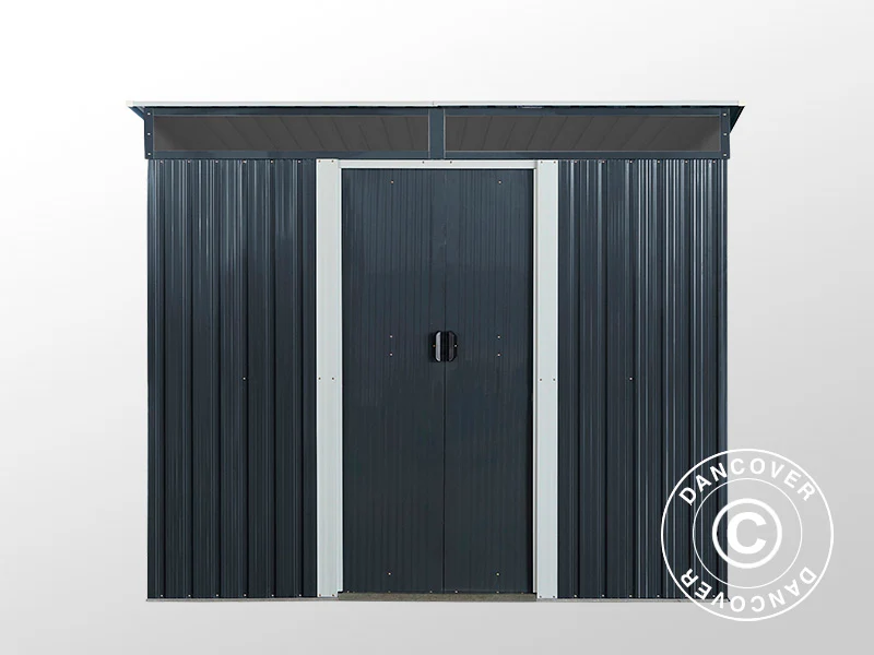 Redskapsbod med takfönster 2,38x1,74x1,96m, 4,14m², ProShed®, Antracit/Vit - Image 4