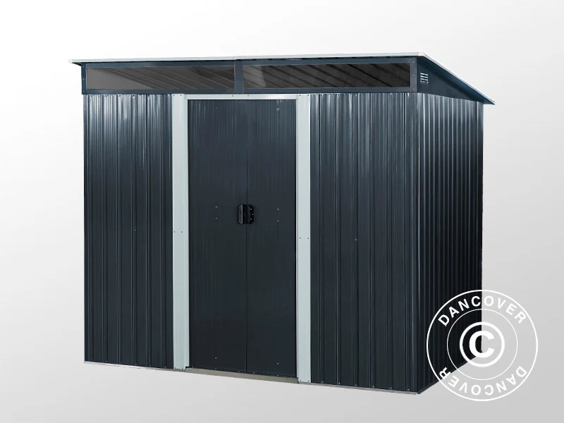 Redskapsbod med takfönster 2,38x1,74x1,96m, 4,14m², ProShed®, Antracit/Vit - Image 5