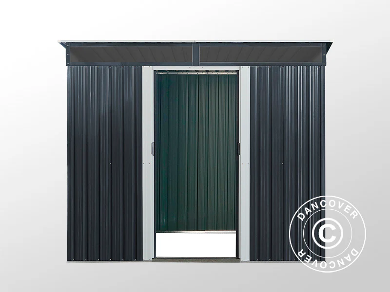 Redskapsbod med takfönster 2,38x1,74x1,96m, 4,14m², ProShed®, Antracit/Vit - Image 6