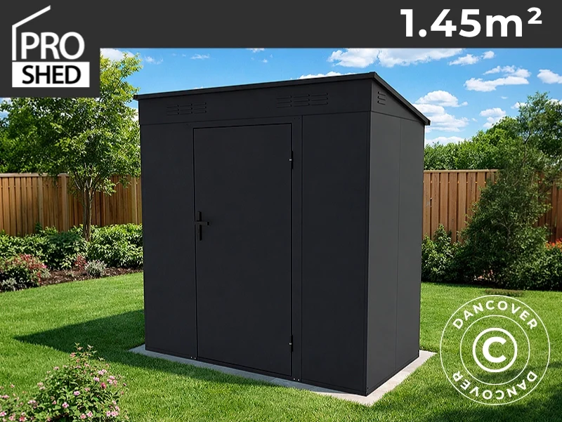 Redskapsbod, metallskåp 1,67x0,87x1,75m, 1,45m2, ProShed®, Antracit
