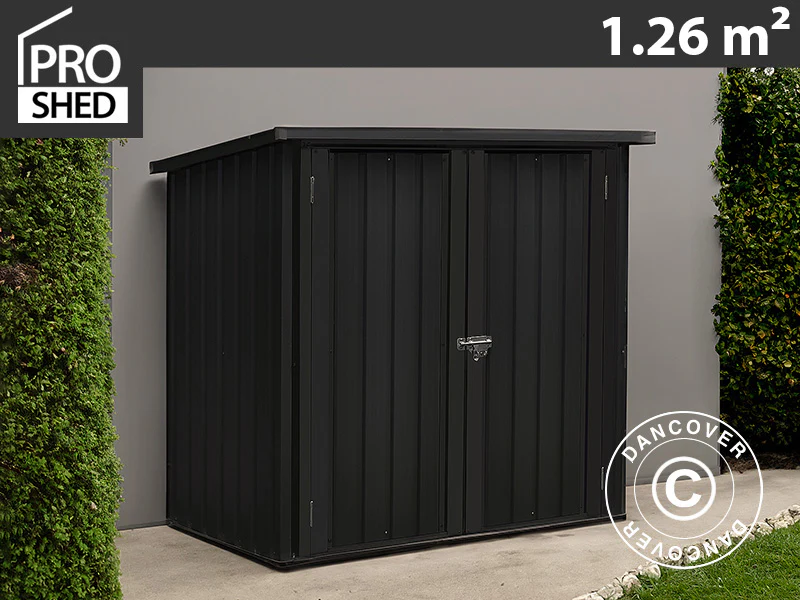 Redskapsbod, metallskåp 1,47x0,86x1,34m, 1,26m², ProShed®, Antracit