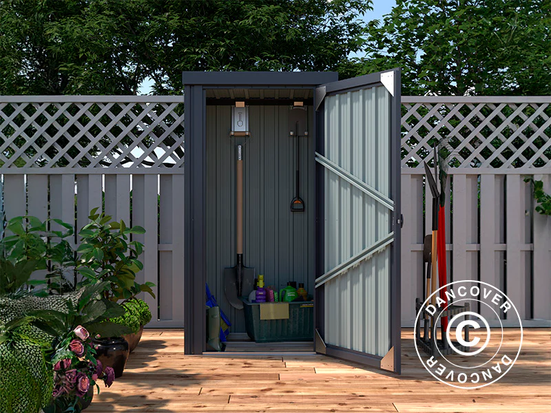 Redskapsbod, stålskåp 0,98x0,81x1,8m, 0,79m², ProShed®, Antracit - Image 3