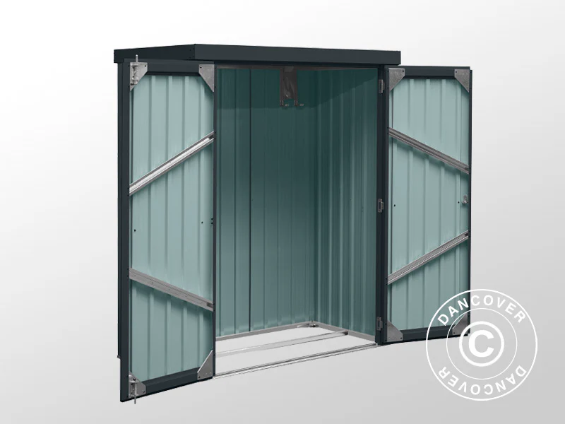 Redskapsbod, stålskåp 1,4x0,81x1,8m, 1,13m², ProShed®, Antracit - Image 5