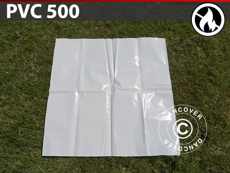 Reparations-PVC för flamsäkra partytält, 500g/m², 1x1m, Vit