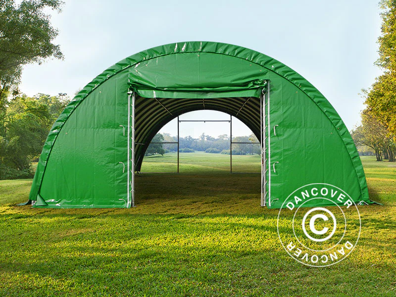 Rundbågehall 9,15x12x4,5m, PVC, Grön - Image 3