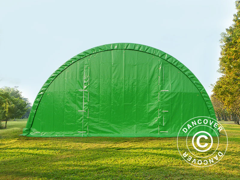 Rundbågehall 9,15x12x4,5m, PVC, Grön - Image 6