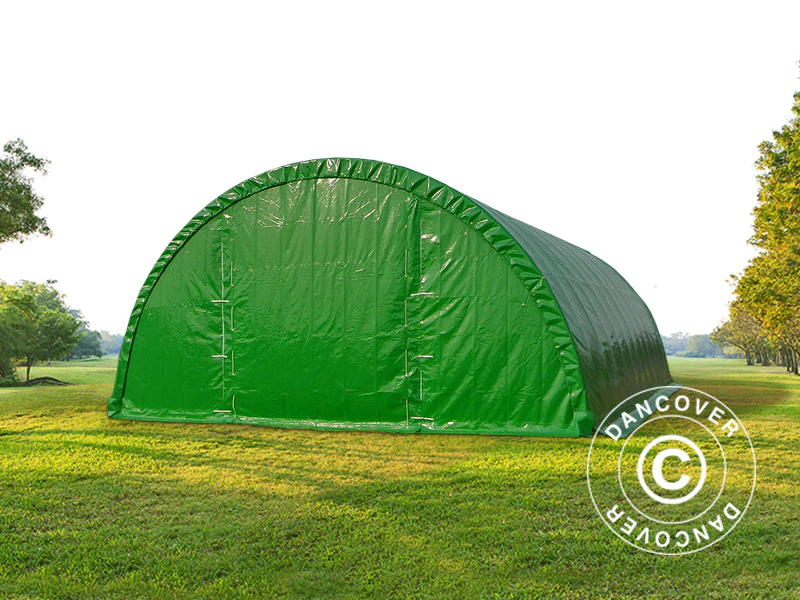 Rundbågehall 9,15x12x4,5m, PVC, Grön - Image 7