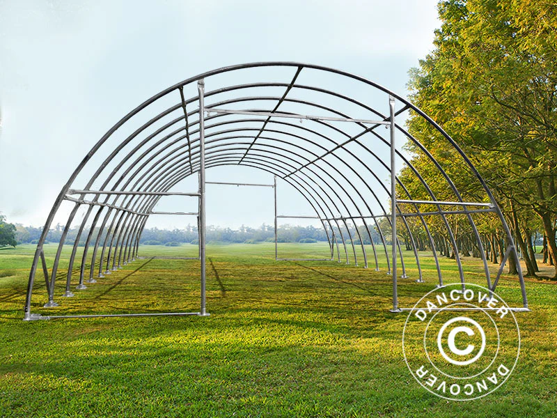 Rundbågehall 9,15x12x4,5m, PVC, Grön - Image 8