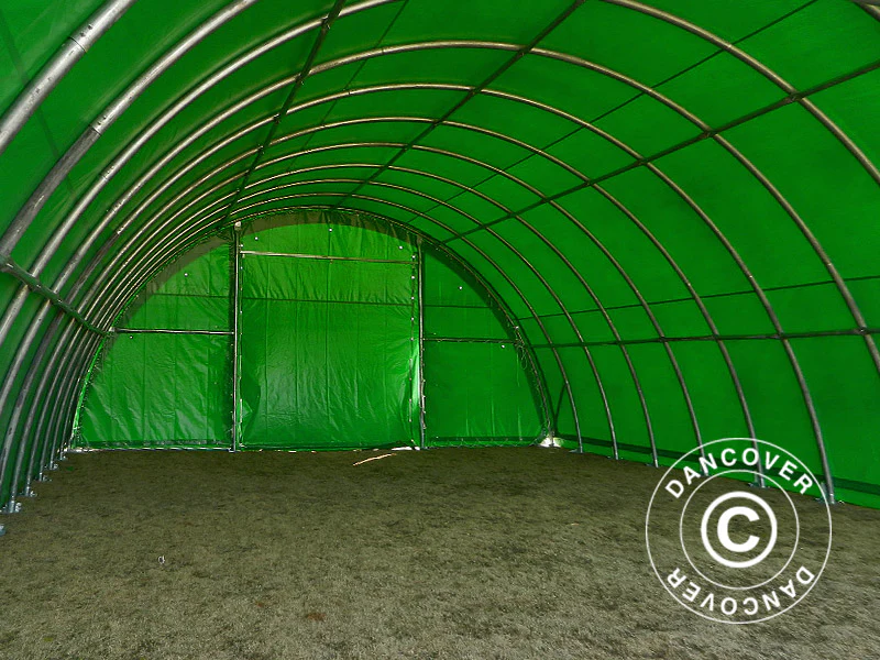 Rundbågehall 9,15x12x4,5m, PVC, Grön - Image 9