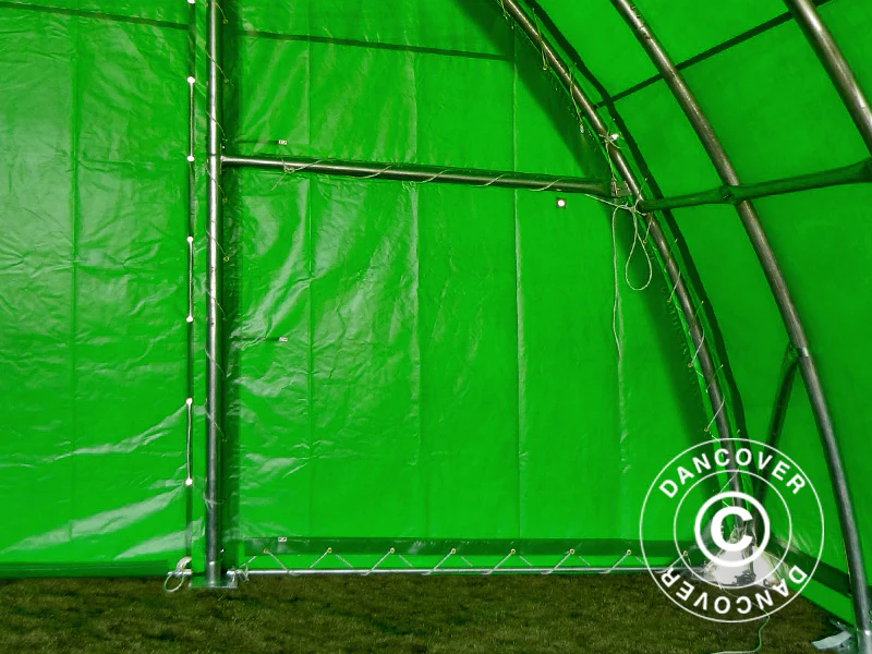 Rundbågehall 9,15x12x4,5m, PVC, Grön - Image 16