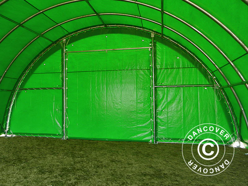 Rundbågehall 9,15x12x4,5m, PVC, Grön - Image 17
