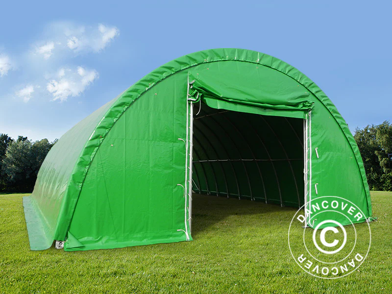 Rundbågehall 9,15x12x4,5m, PVC, Grön - Image 4