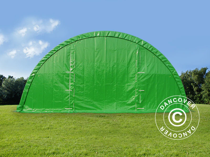 Rundbågehall 9,15x12x4,5m, PVC, Grön - Image 5