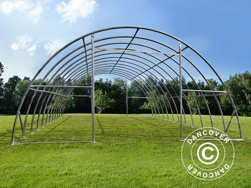 Rundbågehall 9,15x12x4,5m, PVC, Grön - Image 7