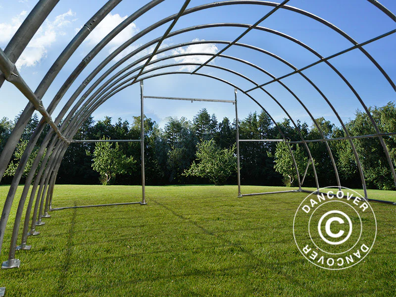 Rundbågehall 9,15x12x4,5m, PVC, Grön - Image 8