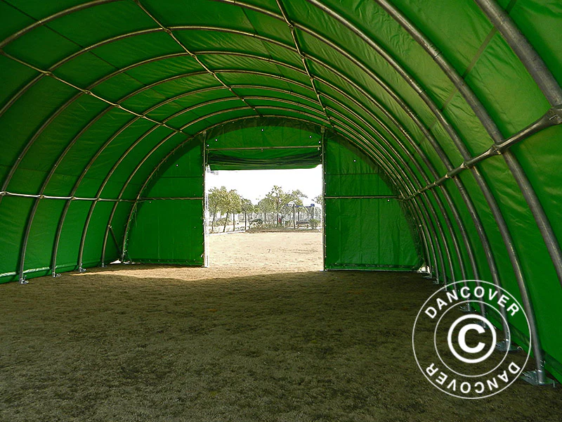 Rundbågehall 9,15x20x4,5m, PVC, Grön - Image 12
